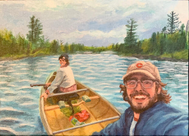 small acrylic painting